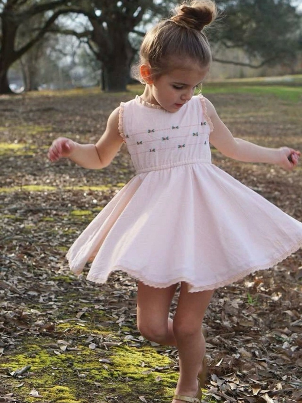 NWOT Well Dressed Wolf Peach Innocence Textured Dress Size 4T